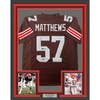 image:imageFramed Facsimile Autographed Clay Matthews Jr 35x39 Cleveland Brown Reprint Laser Auto Football Jersey