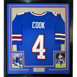 image:imageFramed AutographedSigned James Cook 35x39 Buffalo Blue Football Jersey Beckett BAS COA