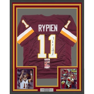 image:imageFramed AutographedSigned Mark Rypien SB XXVI MVP 33x42 Washington Burgundy Football Jersey JSA COA