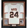 image:imageFramed Facsimile Autographed Willie Mays 35x39 San Francisco White Reprint Laser Auto Baseball Jersey