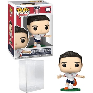 image:imageChristian Pulisic 69 Funko POP Soccer United States USA Figurine Bundle with HOFSM Protector Case