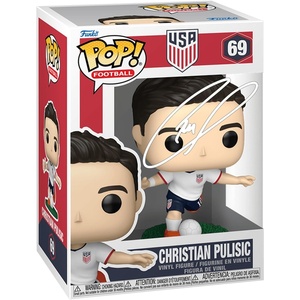 image:imageChristian Pulisic 69 United States USA Facsimile Signed Reprint Laser Autographed Funko POP Soccer Figurine with Protector Case
