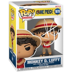 image:imageInaki Godoy Monkey D Luffy 1878 One Piece Netflix Live Action Facsimile Signed Reprint Laser Autographed Funko POP Television Figurine with Protector Case