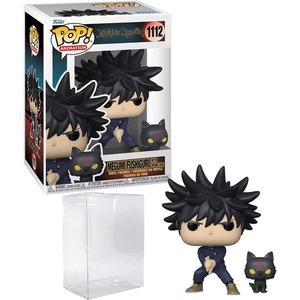 image:imageMegumi Fushiguro with Divine Dog 1112 Jujutsu Kaisen Funko POP Animation Figurine Bundle with HOFSM Protector Case