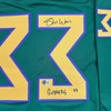 image:imageAutographedSigned Shaun Weiss Greg Goldberg The Mighty Ducks Green Hockey Jersey Beckett BAS COA