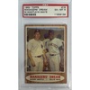 image:imageGraded 1962 Topps Managers Dream Mickey Mantle Willie Mays 18 Baseball Card PSA 6 EXMT
