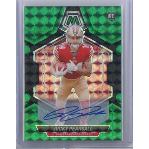 image:image2024 Panini Mosaic Ricky Pearsall 331 2525 Green Auto Rookie RC Football Card
