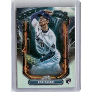 image:image2025 Topps Chrome Cosmic ET23 Roki Sasaki Extraterrestrial Talent Rookie RC Baseball Card