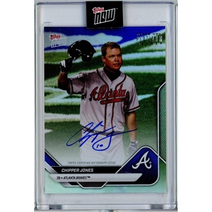 image:image2025 Topps Now Chipper Jones PMCJ Platinum Member Auto Atlanta Braves Baseball Card