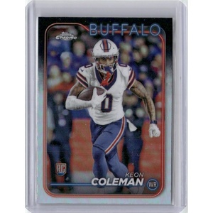 image:imageVintage 2024 Topps Chrome Refractor Keon Coleman 209 Rookie RC Football Card
