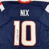 image:imageAutographedSigned Bo Nix Denver Blue Football Jersey Beckett BAS COA