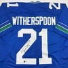 image:imageAutographedSigned Devon Witherspoon Seattle Blue Retro Football Jersey Beckett BAS COA