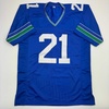 image:imageAutographedSigned Devon Witherspoon Seattle Blue Retro Football Jersey Beckett BAS COA