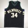 image:imageAutographedSigned Giannis Antetokounmpo Milwaukee Black Custom Basketball Jersey JSA COA