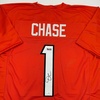 image:imageAutographedSigned JaMarr Chase Cincinnati Orange Football Jersey JSA COA