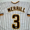 image:imageAutographedSigned Jackson Merrill San Diego Pinstripe Baseball Jersey Beckett BAS COA
