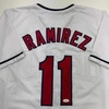 image:imageAutographedSigned Jose Ramirez Cleveland White Baseball Jersey Beckett BAS COA
