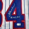 image:imageAutographedSigned Kerry Wood 98 ROY Chicago Pinstripe Baseball Jersey Beckett BAS COA