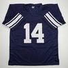 image:imageAutographedSigned Ty Detmer Heisman 90 Brigham Young BYU Blue College Football Jersey JSA COA
