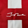 image:imageFacsimile Autographed Jerry Rice San Francisco White Reprint Laser Auto Football Jersey Size Mens XL