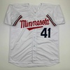 image:imageFacsimile Autographed Joe Ryan Minnesota White Reprint Laser Auto Baseball Jersey Size Mens XL