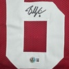 image:imageFramed AutographedSigned Baker Mayfield 35x39 Oklahoma Crimson College Football Jersey Beckett BAS COA