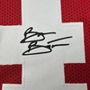 image:imageFramed Facsimile Autographed Brian Bosworth 35x39 Oklahoma Red Reprint Laser Auto College Football Jersey