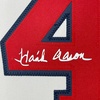 image:imageFramed Facsimile Autographed Henry Hank Aaron 35x39 Atlanta White Reprint Laser Auto Baseball Jersey