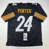 image:imageAutographedSigned Joey Porter Jr Pittsburgh Black Football Jersey JSA COA