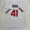 image:imageFacsimile Autographed Joe Ryan Minnesota White Reprint Laser Auto Baseball Jersey Size Mens XL