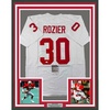 image:imageFramed AutographedSigned Mike Rozier 35x39 Nebraska White College Football Jersey JSA COA