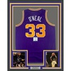image:imageFramed AutographedSigned Shaquille Shaq ONeal 33x42 LSU Purple Basketball Jersey Beckett BAS COA