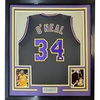image:imageFramed AutographedSigned Shaquille Shaq ONeal 33x42 Los Angeles LA Black Basketball Jersey JSA COA