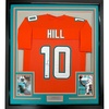 image:imageFramed AutographedSigned Tyreek Hill 35x39 Miami Orange Retro Football Jersey JSA COA