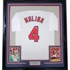 image:imageFramed AutographedSigned Yadier Molina 35x39 St Louis White Baseball Jersey Beckett BAS COA