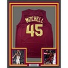 image:imageFramed Facsimile Autographed Donovan Mitchell 35x39 Cleveland Red Reprint Laser Auto Basketball Jersey