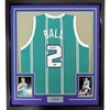 image:imageFramed Facsimile Autographed LaMelo Ball 35x392 Rookie Charlotte Teal Reprint Laser Auto Basketball Jersey