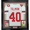 image:imageFramed Facsimile Autographed Pat Tillman 35x39 Arizona White Reprint Laser Auto Football Jersey