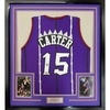 image:imageFramed Facsimile Autographed Vince Carter 35x39 Toronto Purple Reprint Laser Auto Basketball Jersey