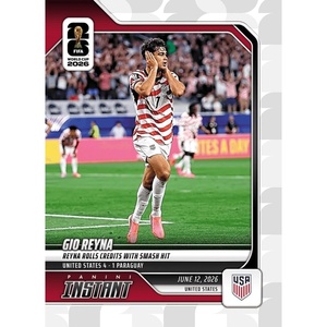 image:image2026 Panini Instant FIFA World Cup Gio Reyna 10 Reyna Rolls Credits with Smash Hit USA Soccer Card