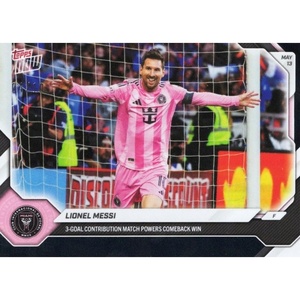 image:image2026 Topps Now Lionel Messi 45 Black Foil 10 3 Goal Contribution Match Powers Comeback Win Inter Miami Soccer Card