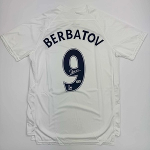 image:imageAutographedSigned Dimitar Berbatov Tottenham White Soccer Jersey Beckett BAS COA
