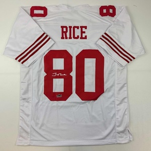 image:imageFacsimile Autographed Jerry Rice San Francisco White Reprint Laser Auto Football Jersey Size Mens XL
