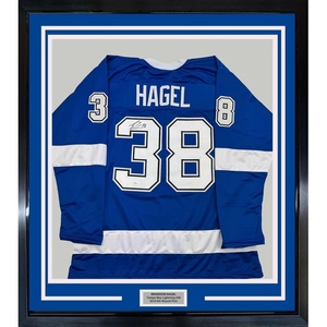 image:imageFramed AutographedSigned Brandon Hagel 35x39 Tampa Bay Blue Hockey Jersey JSA COA