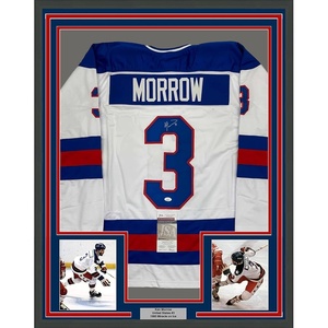 image:imageFramed AutographedSigned Ken Morrow 33x42 1980 Miracle On Ice United States White Hockey Jersey JSA COA