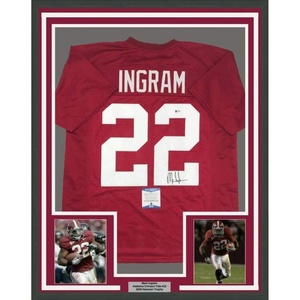 image:imageFramed AutographedSigned Mark Ingram 33x42 Alabama Red College Football Jersey Beckett BAS COA
