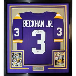 image:imageFramed AutographedSigned Odell Beckham Jr 33x42 LSU Purple College Football Jersey JSA COA