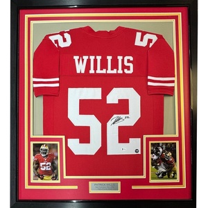 image:imageFramed AutographedSigned Patrick Willis 35x39 San Francisco Red Football Jersey Beckett BAS COA