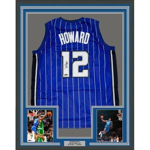 image:imageFramed Facsimile Autographed Dwight Howard 35x39 Orlando Blue Pinstripe Reprint Laser Auto Basketball Jersey