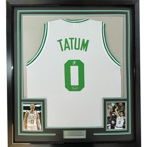 image:imageFramed Facsimile Autographed Jayson Tatum 35x39 Boston White Reprint Laser Auto Basketball Jersey